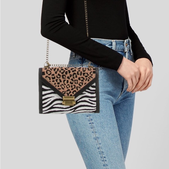 Michael Kors Limited Edition 163/500 Whitney Beaded Zebra & Leopard Prints NEW - Picture 2 of 13